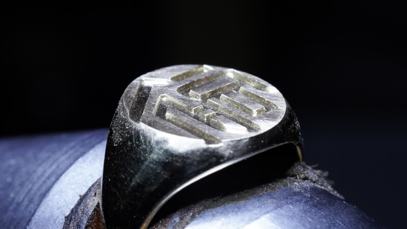 Hand Engraved Oval Signet Ring(K10YG) 「裕」_15 Hand Engraved Oval Signet Ring(K10YG) 「裕」_15