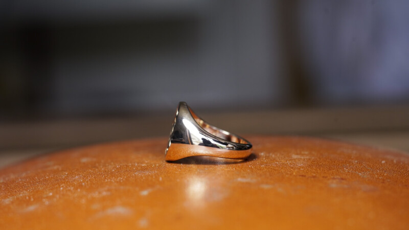 Hand Engraved Oval Signet Ring(K10YG) 「裕」_6 Hand Engraved Oval Signet Ring(K10YG) 「裕」_6