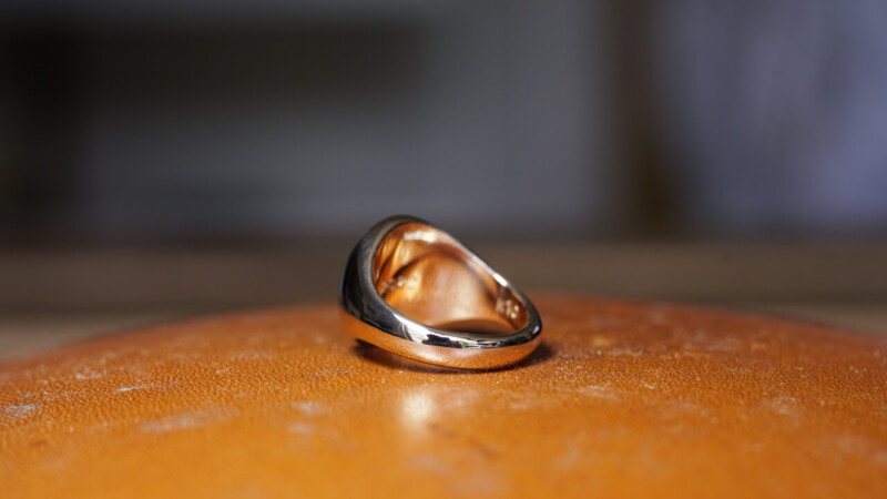 Hand Engraved Oval Signet Ring(K10YG) 「裕」_8 Hand Engraved Oval Signet Ring(K10YG) 「裕」_8