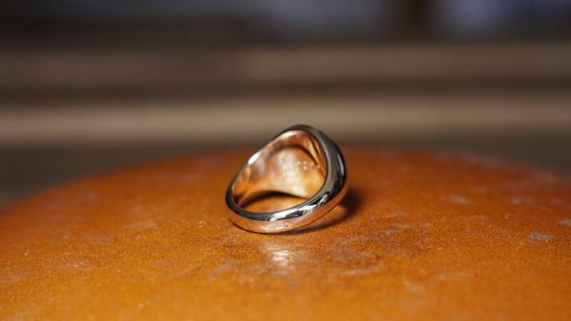 Hand Engraved Oval Signet Ring(K10YG) 「裕」_11 Hand Engraved Oval Signet Ring(K10YG) 「裕」_11