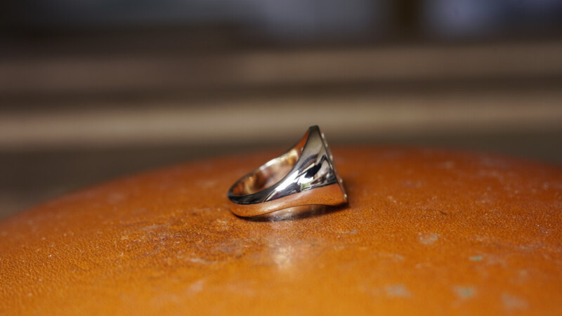 Hand Engraved Oval Signet Ring(K10YG) 「裕」_12 Hand Engraved Oval Signet Ring(K10YG) 「裕」_12