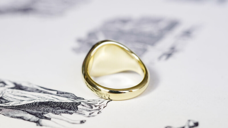 【Wedding Signet Rings】Hand Engraved Oval Signet Rings「TS」(Brass)_7 【Wedding Signet Rings】Hand Engraved Oval Signet Rings「TS」(Brass)_7
