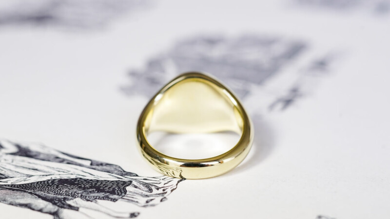 【Wedding Signet Rings】Hand Engraved Oval Signet Rings「TS」(Brass)_8 【Wedding Signet Rings】Hand Engraved Oval Signet Rings「TS」(Brass)_8