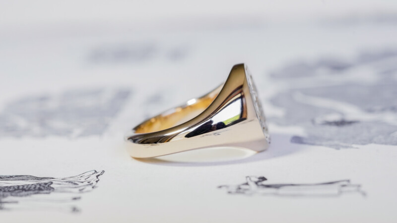 【Bespoke Order】Hand Engraved Oval Signet Ring(9ct Yellow Gold)「YAI」_12 【Bespoke Order】Hand Engraved Oval Signet Ring(9ct Yellow Gold)「YAI」_12