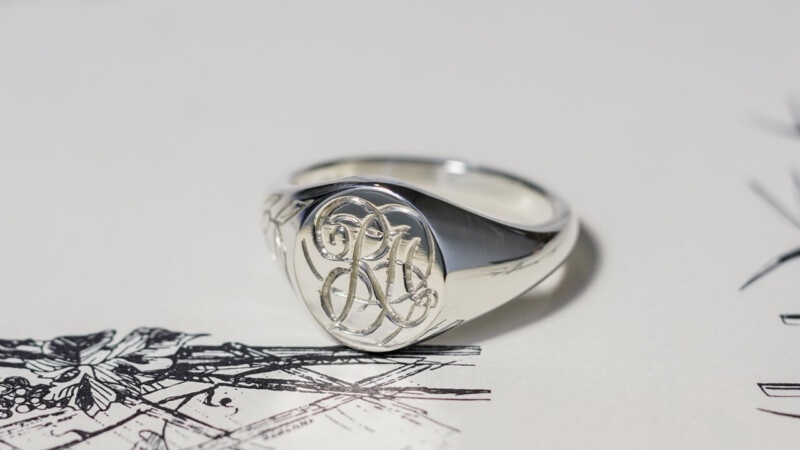 【Bespoke Order】Hand Engraved Mini Oval Signet Ring(Sv925) 「RH,Olive motif」_6 【Bespoke Order】Hand Engraved Mini Oval Signet Ring(Sv925) 「RH,Olive motif」_6