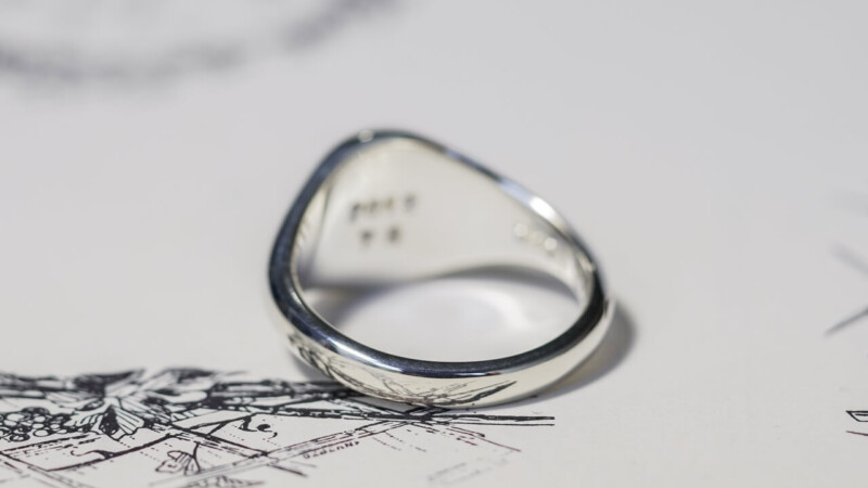 【Bespoke Order】Hand Engraved Mini Oval Signet Ring(Sv925) 「RH,Olive motif」_9 【Bespoke Order】Hand Engraved Mini Oval Signet Ring(Sv925) 「RH,Olive motif」_9
