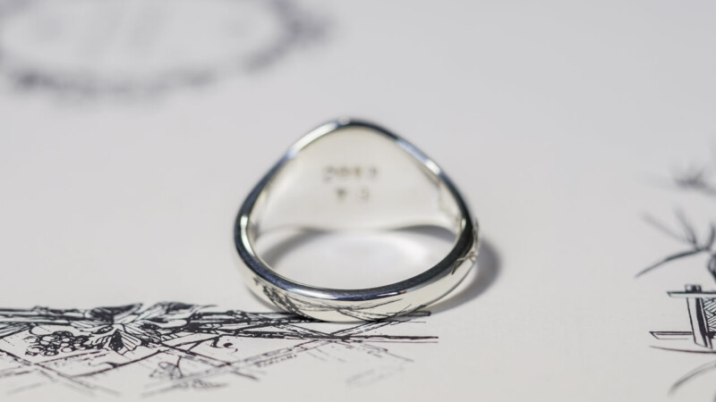 【Bespoke Order】Hand Engraved Mini Oval Signet Ring(Sv925) 「RH,Olive motif」_11 【Bespoke Order】Hand Engraved Mini Oval Signet Ring(Sv925) 「RH,Olive motif」_11