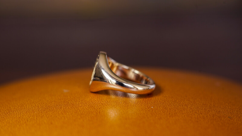 【Semi-custom made】Hand Engraved Oval Signet Ring(9ct Yellow Gold(K9YG)) 「MN」_7 【Semi-custom made】Hand Engraved Oval Signet Ring(9ct Yellow Gold(K9YG)) 「MN」_7