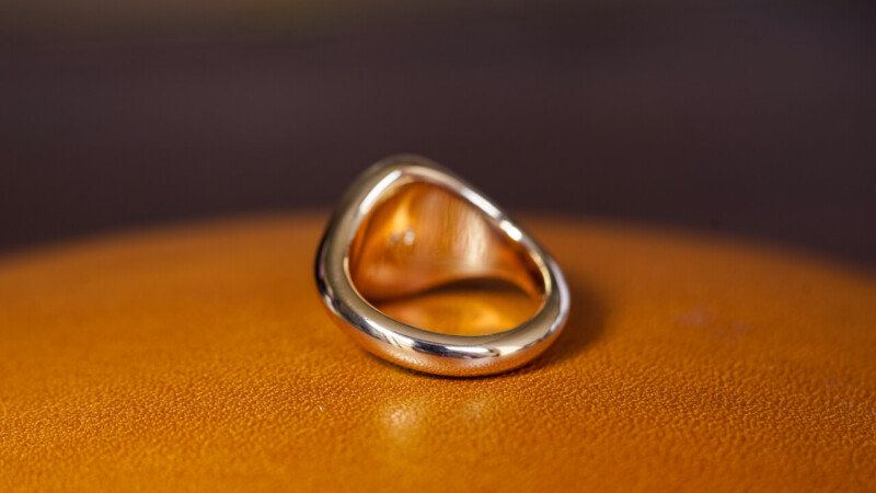 【Semi-custom made】Hand Engraved Oval Signet Ring(9ct Yellow Gold(K9YG)) 「MN」_8 【Semi-custom made】Hand Engraved Oval Signet Ring(9ct Yellow Gold(K9YG)) 「MN」_8