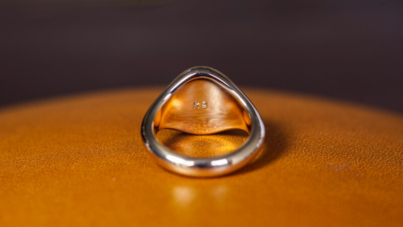 【Semi-custom made】Hand Engraved Oval Signet Ring(9ct Yellow Gold(K9YG)) 「MN」_10 【Semi-custom made】Hand Engraved Oval Signet Ring(9ct Yellow Gold(K9YG)) 「MN」_10