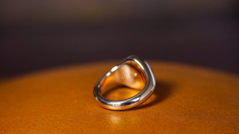 【Semi-custom made】Hand Engraved Oval Signet Ring(9ct Yellow Gold(K9YG)) 「MN」_11 【Semi-custom made】Hand Engraved Oval Signet Ring(9ct Yellow Gold(K9YG)) 「MN」_11