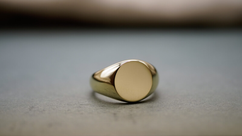 【Bespoke Order】鍛造 Signet ring(Brass) face type:Circle8 【Bespoke Order】鍛造 Signet ring(Brass) face type:Circle8