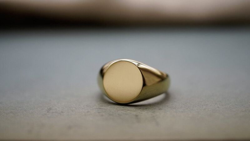 【Bespoke Order】鍛造 Signet ring(Brass) face type:Circle 【Bespoke Order】鍛造 Signet ring(Brass) face type:Circle