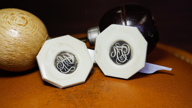 【Wedding Anniversary Signet Rings】Hand Engraved Oval Signet Ring「MT」(K14YG)_6 【Wedding Anniversary Signet Rings】Hand Engraved Oval Signet Ring「MT」(K14YG)_6
