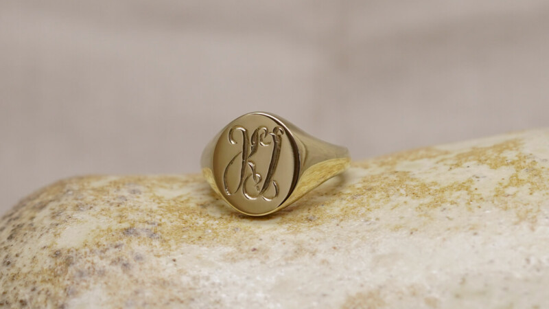 【Semi-custom made】Hand Engraved Oval Signet Ring5 【Semi-custom made】Hand Engraved Oval Signet Ring5