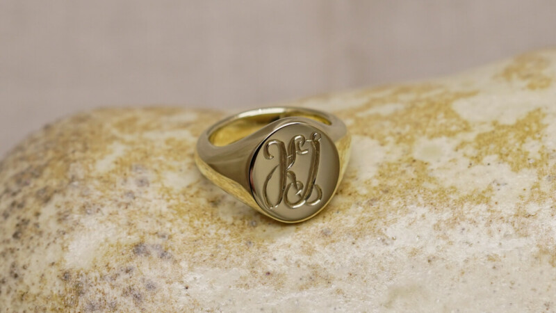 【Semi-custom made】Hand Engraved Oval Signet Ring3 【Semi-custom made】Hand Engraved Oval Signet Ring3