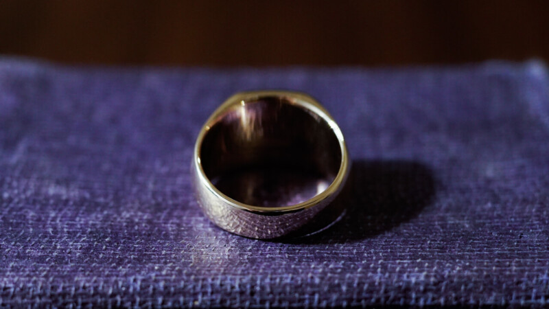 【Bespoke Order】Hand Engraved 『10KYO』 Square Signet Ring(9ct Gold) KM_6 【Bespoke Order】Hand Engraved 『10KYO』 Square Signet Ring(9ct Gold) KM_6