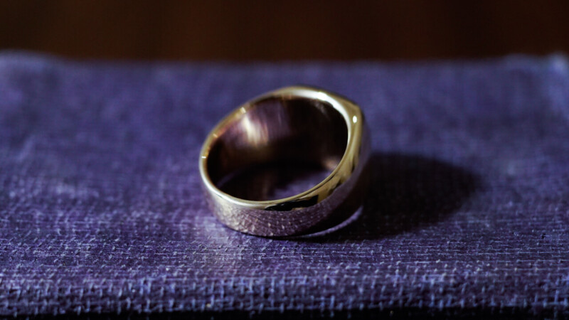 【Bespoke Order】Hand Engraved 『10KYO』 Square Signet Ring(9ct Gold) KM_8 【Bespoke Order】Hand Engraved 『10KYO』 Square Signet Ring(9ct Gold) KM_8
