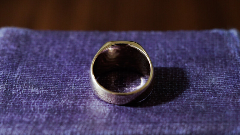 【Bespoke Order】Hand Engraved 『10KYO』 Square Signet Ring(9ct Gold) KM_7 【Bespoke Order】Hand Engraved 『10KYO』 Square Signet Ring(9ct Gold) KM_7