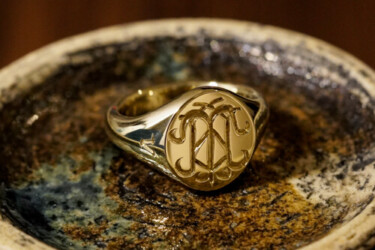 【Semi-custom made】The My Way×KUBUS Hand Engraved Oval Signet Ring(Brass) TMW 【Semi-custom made】The My Way×KUBUS Hand Engraved Oval Signet Ring(Brass) TMW
