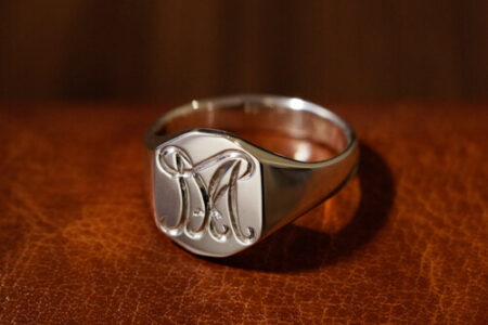 【Semi-custom made】The My Way×KUBUS Hand Engraved Octagon Signet Ring(Sv925) M7&more 【Semi-custom made】The My Way×KUBUS Hand Engraved Octagon Signet Ring(Sv925) M7&more