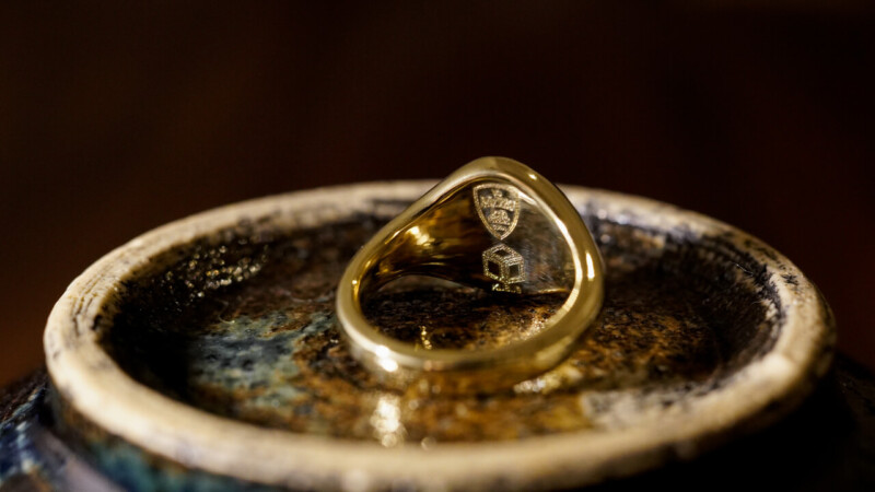 【Semi-custom made】The My Way×KUBUS Hand Engraved Oval Signet Ring(Brass) TMW4