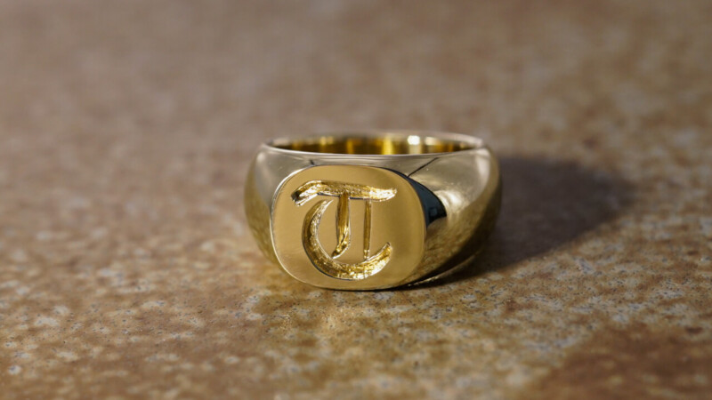 【Bespoke Order】Hand Engraved Classic Oval Square Signut Ring(Brass)T_2