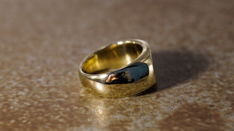 【Bespoke Order】Hand Engraved Classic Oval Square Signut Ring(Brass)T_9