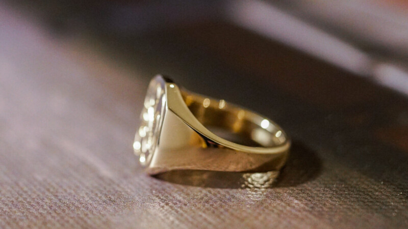 【Semi-custom made】Hand Engraved Octagon Signet Ring(9ct Gold) 「SO」_3 【Semi-custom made】Hand Engraved Octagon Signet Ring(9ct Gold) 「SO」_3