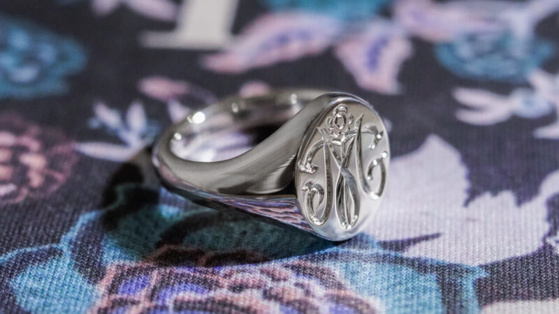 【Semi-custom made】Hand Engraved Oval Signet Ring(Sv925) 「MT」_3 【Semi-custom made】Hand Engraved Oval Signet Ring(Sv925) 「MT」_3