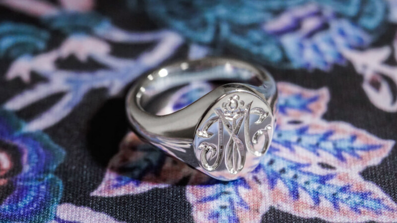 【Semi-custom made】Hand Engraved Oval Signet Ring(Sv925) 「MT」_2 【Semi-custom made】Hand Engraved Oval Signet Ring(Sv925) 「MT」_2
