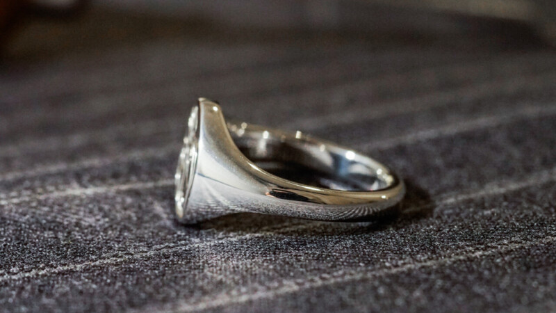 【Semi-custom made】Hand Engraved Oval Signet Ring(Sv925) 「JD」_6