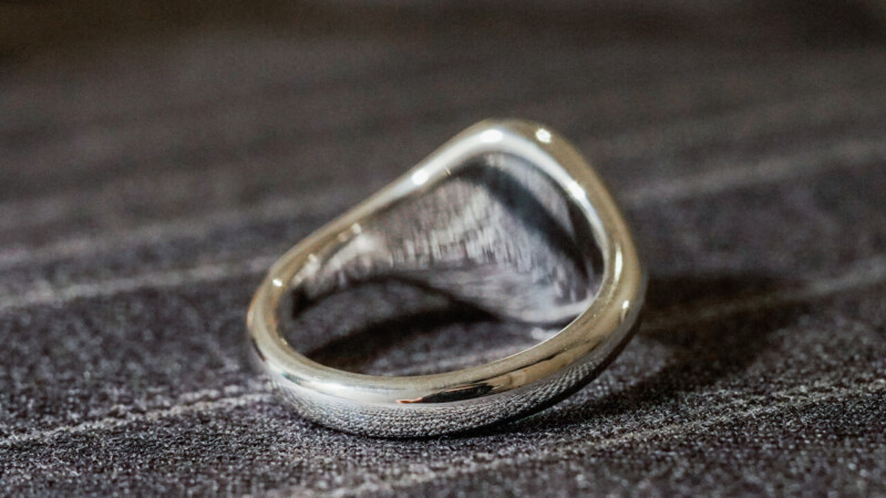 【Semi-custom made】Hand Engraved Oval Signet Ring(Sv925) 「JD」_9