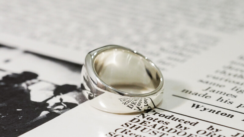 【Bespoke Order】Hand Engraved 10mm Square Signet Ring(Sv925) 「TD」_4