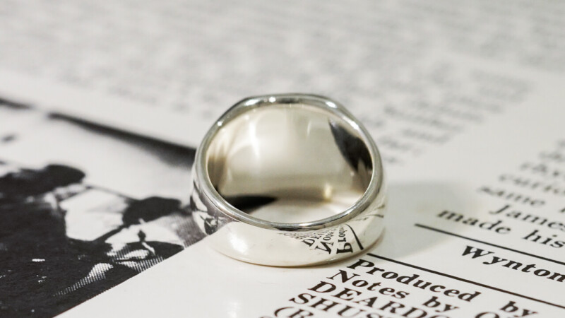 【Bespoke Order】Hand Engraved 10mm Square Signet Ring(Sv925) 「TD」_5