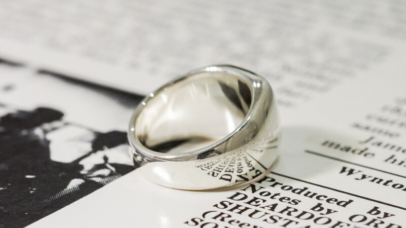 【Bespoke Order】Hand Engraved 10mm Square Signet Ring(Sv925) 「TD」_6