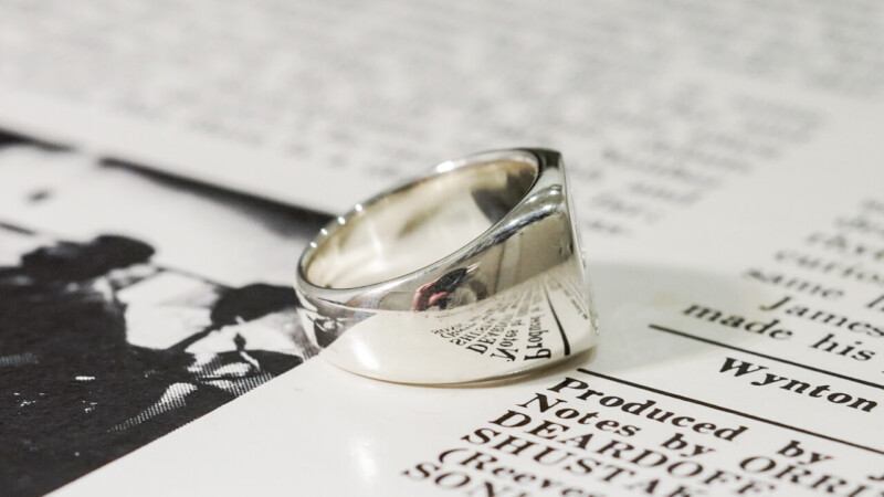 【Bespoke Order】Hand Engraved 10mm Square Signet Ring(Sv925) 「TD」_7