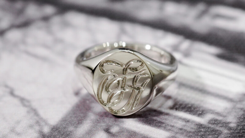 【Semi-custom made】Hand Engraved Oval Signet Ring(Sv925) 「TF」_4 【Semi-custom made】Hand Engraved Oval Signet Ring(Sv925) 「TF」_4
