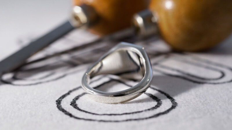 【Bespoke Order】Hand Engraved Pair Rectangle Signet Ring(Sv925) 「TS」_10 【Bespoke Order】Hand Engraved Pair Rectangle Signet Ring(Sv925) 「TS」_10