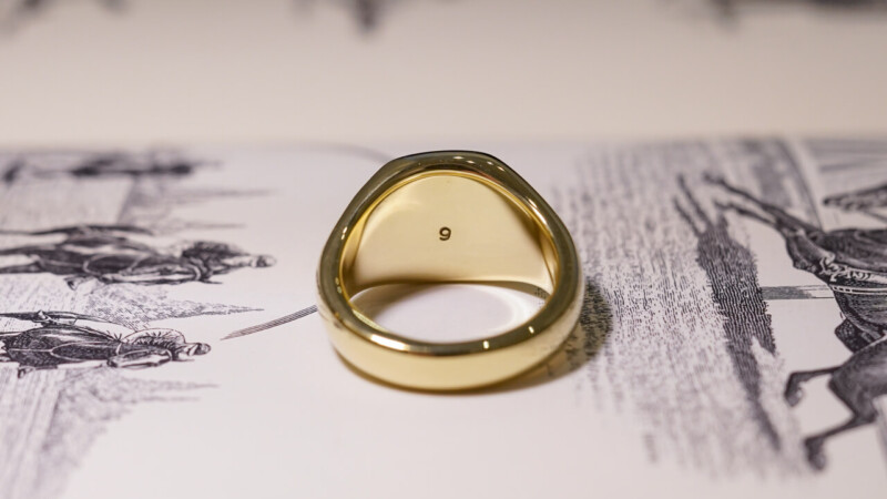 【Bespoke Order】Hand Engraved Mellow Square Signet Ring(18ct Yellow Gold) 「SO」_7 【Bespoke Order】Hand Engraved Mellow Square Signet Ring(18ct Yellow Gold) 「SO」_7