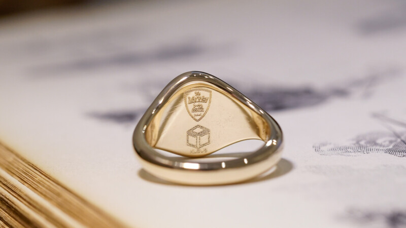 【Semi-custom made】The My Way×KUBUS Hand Engraved Oval Signet Ring(9ct Yellow Gold) RO5_5
