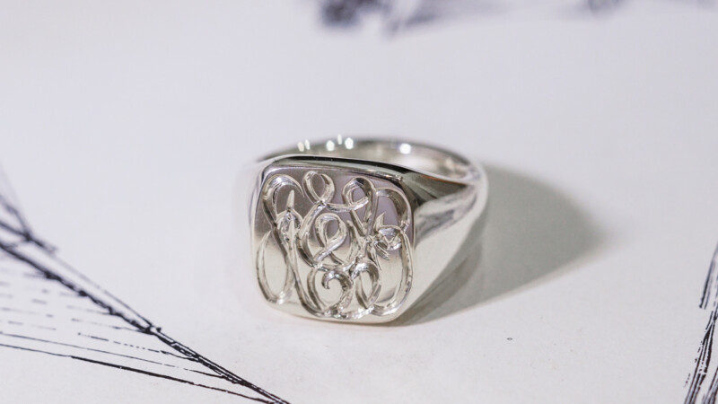 【Bespoke Order】Hand Engraved Curvaceous Square Signet Ring(Sv925)「SSSR」_7 【Bespoke Order】Hand Engraved Curvaceous Square Signet Ring(Sv925)「SSSR」_7