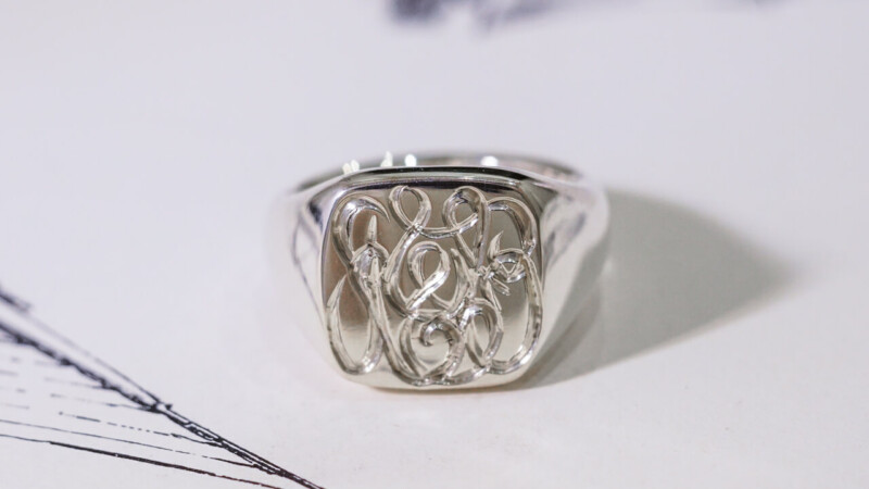 【Bespoke Order】Hand Engraved Curvaceous Square Signet Ring(Sv925)「SSSR」_15 【Bespoke Order】Hand Engraved Curvaceous Square Signet Ring(Sv925)「SSSR」_15