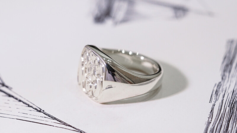 【Bespoke Order】Hand Engraved Curvaceous Square Signet Ring(Sv925)「SSSR」_8 【Bespoke Order】Hand Engraved Curvaceous Square Signet Ring(Sv925)「SSSR」_8