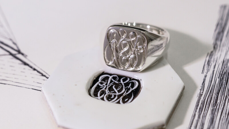 【Bespoke Order】Hand Engraved Curvaceous Square Signet Ring(Sv925)「SSSR」_4 【Bespoke Order】Hand Engraved Curvaceous Square Signet Ring(Sv925)「SSSR」_4