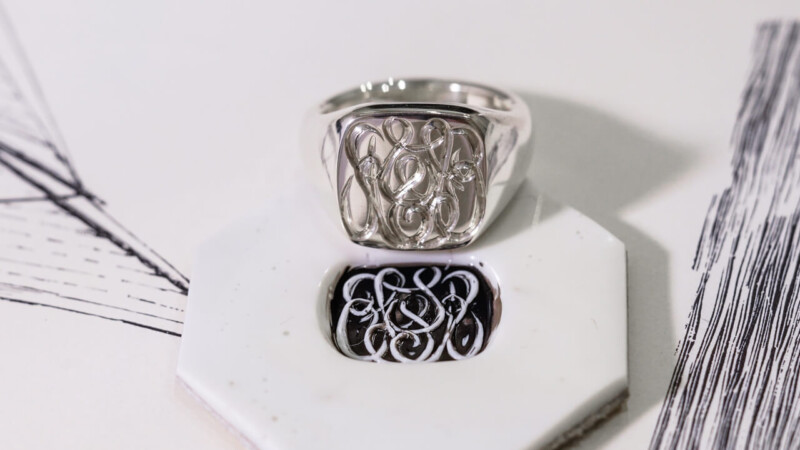【Bespoke Order】Hand Engraved Curvaceous Square Signet Ring(Sv925)「SSSR」_5 【Bespoke Order】Hand Engraved Curvaceous Square Signet Ring(Sv925)「SSSR」_5