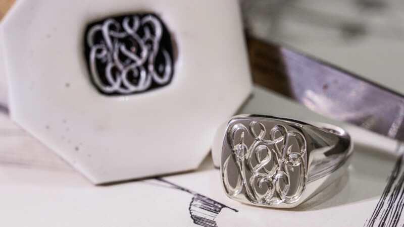 【Bespoke Order】Hand Engraved Curvaceous Square Signet Ring(Sv925)「SSSR」_2 【Bespoke Order】Hand Engraved Curvaceous Square Signet Ring(Sv925)「SSSR」_2