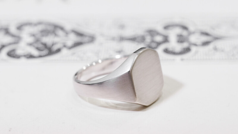 【Semi-custom made】Pair Octagon Signet Ring(9ct Yellow Gold&Sv925)_5