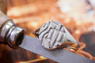 【Semi-custom made】Hand Engraved Oval Signet Ring(Sv925) 「KANJI-池」 【Semi-custom made】Hand Engraved Oval Signet Ring(Sv925) 「KANJI-池」