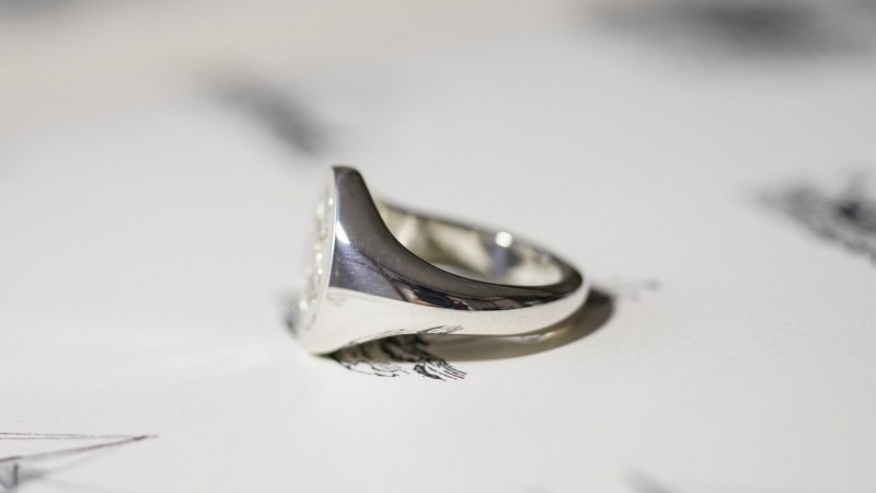 【Semi-custom made】Glayage KYOTO×KUBUS Hand Engraved Oval Signet Ring(Sv925) 「SK」+lightning motif(option)_5 【Semi-custom made】Glayage KYOTO×KUBUS Hand Engraved Oval Signet Ring(Sv925) 「SK」+lightning motif(option)_5